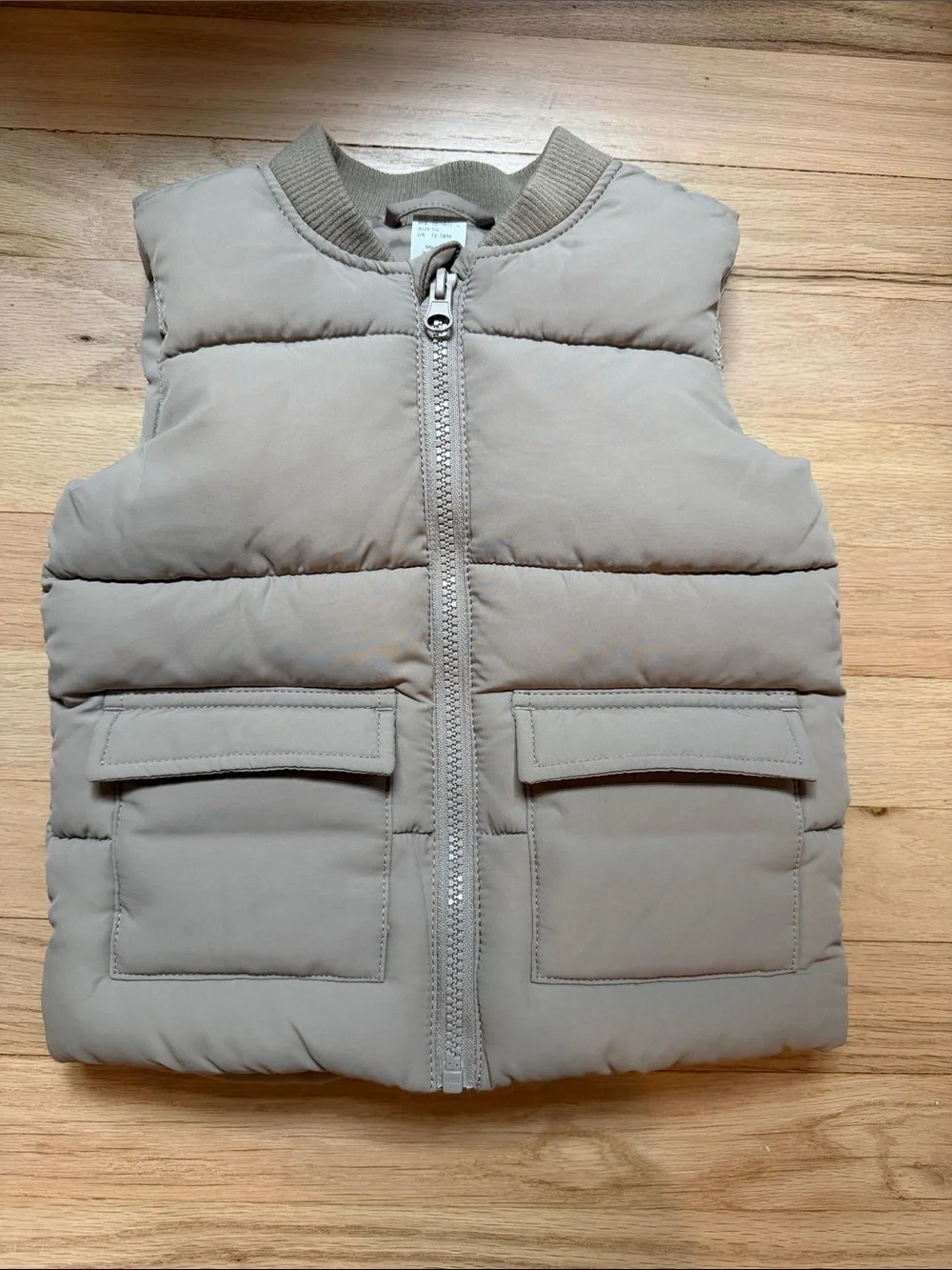 H&M Kids Puffer Vest in Taupe
